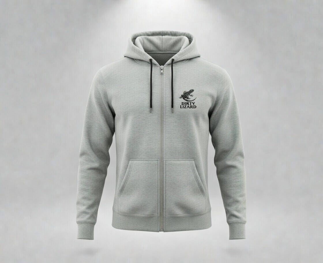 Hoodie with zipper - Dirty Lizard
